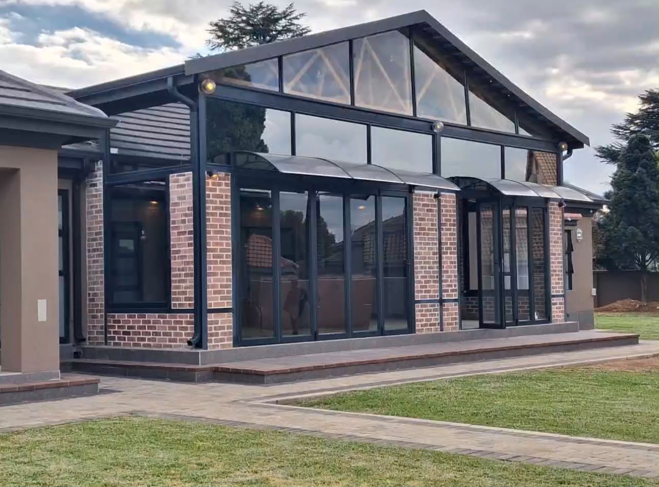Completed AFG Aluminium glazed residential enclosure